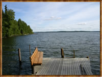 Laiturilta järvellepäin.